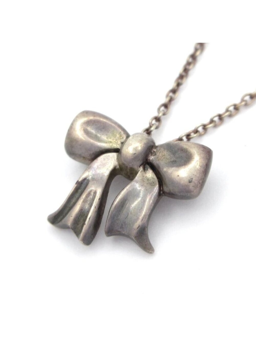 Tiffany & Co Necklace Silver Ribbon Motif
